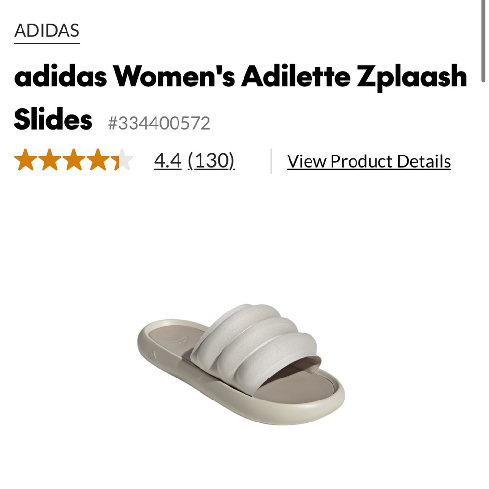 Adidas Cream Sandals with Cushioned Footbed
